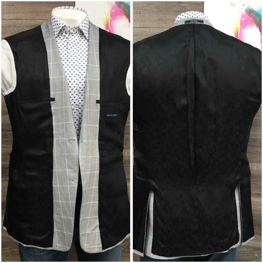 ARNOLD BRANT Mens Bamboo Blazer Sport Coat Casual Jacket‎ Size 42L Classic Suit